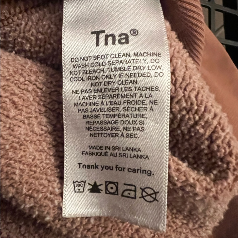 Aritzia TNA Cozy Fleece Boyfriend Hoodie in Brown size XS - Picture 8 of 9